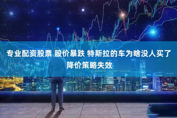专业配资股票 股价暴跌 特斯拉的车为啥没人买了 降价策略失效