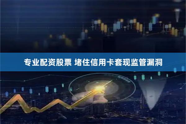 专业配资股票 堵住信用卡套现监管漏洞